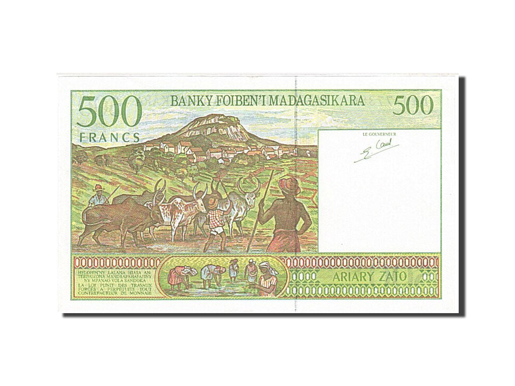 Madagascar, 500 Francs = 100 Ariary, 1994, KM #75a, AU(55-58), B 40277386
