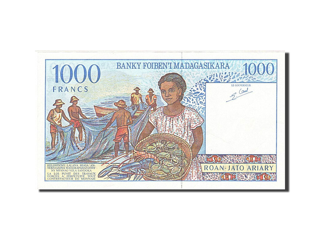 Madagascar, 1000 Francs = 200 Ariary, 1994, KM #76a, EF(40-45), B 43628114