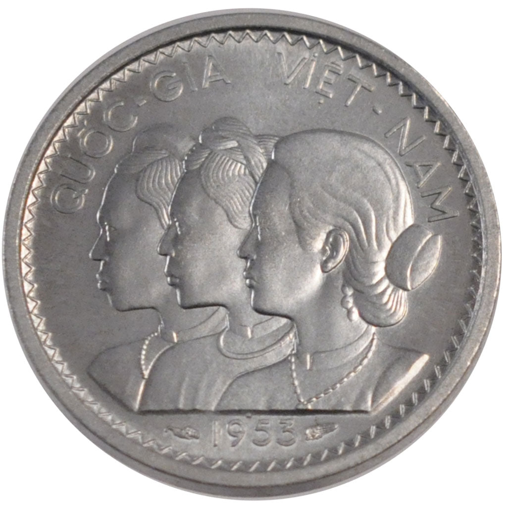 Vietnam, 10 Su, 1953, MS(65-70), Aluminium, Lecompte #8, 1.30