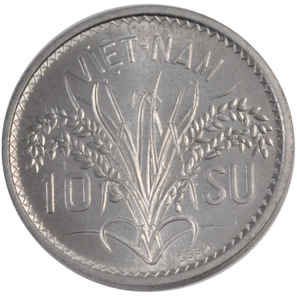 Vietnam, 10 Su, 1953, MS(65-70), Aluminium, Lecompte #8, 1.30