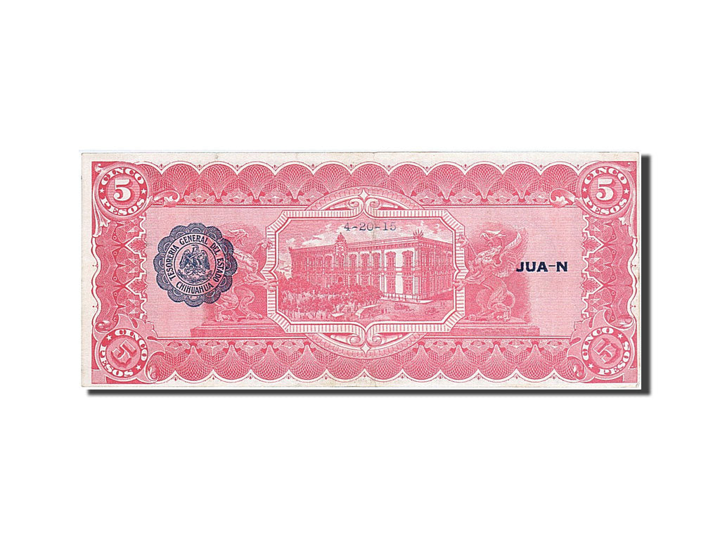 Mexique, 5 Pesos, type Madero et Gonzalez