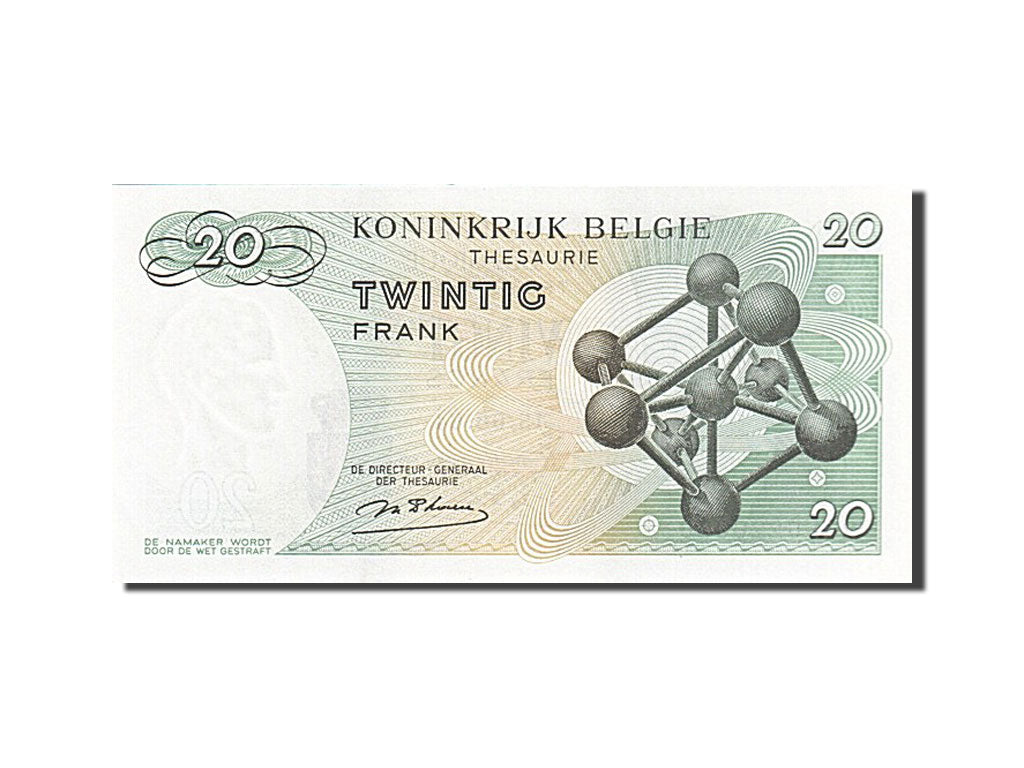 Belgium, 20 Francs, 1964, KM #138, 1964-06-15, UNC(63), 2U6220650