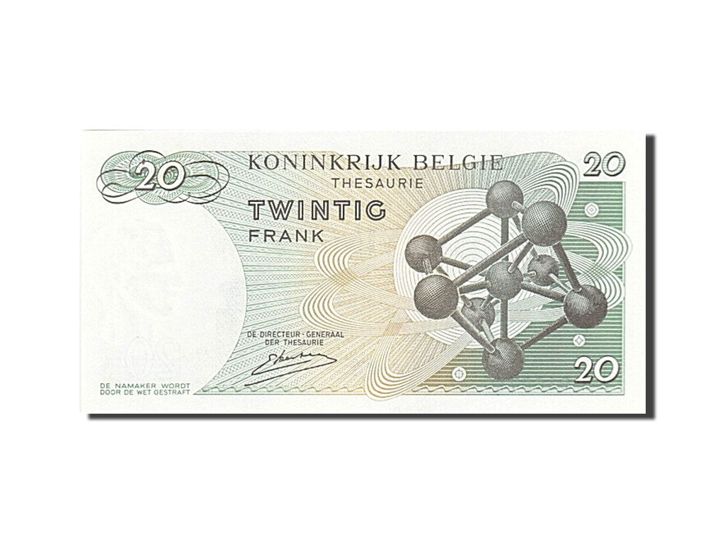 Belgium, 20 Francs, 1964, KM #138, 1964-06-15, UNC(63), 3X9168780