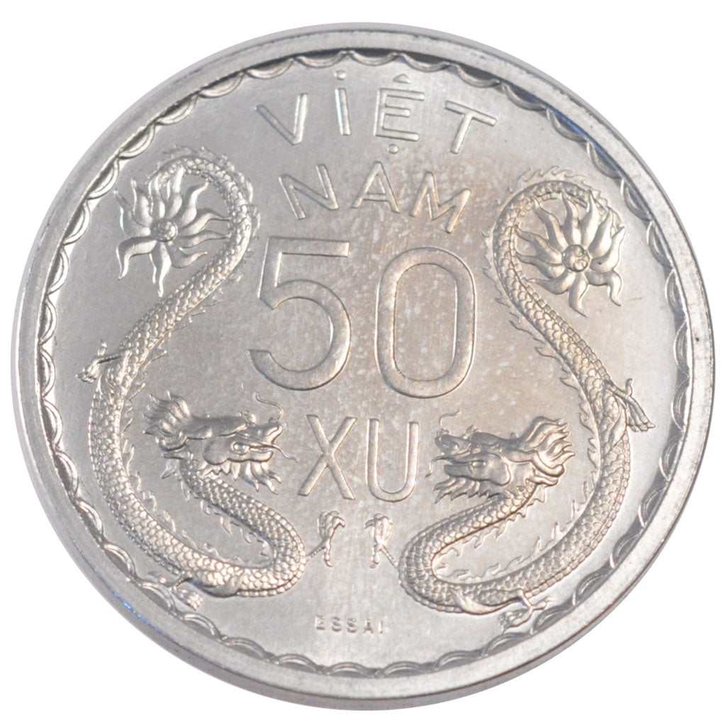 Vietnam, 50 Xu, 1953, MS(65-70), Aluminium, Lecompte #14, 3.50