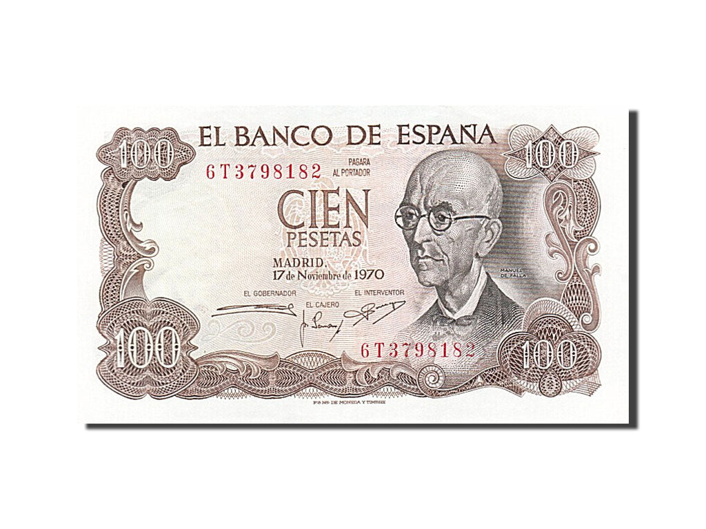 Banknote, Spain, 100 Pesetas, 1970, 1970-11-17, EF(40-45)
