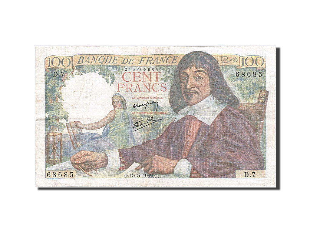 100 Francs, type Descartes