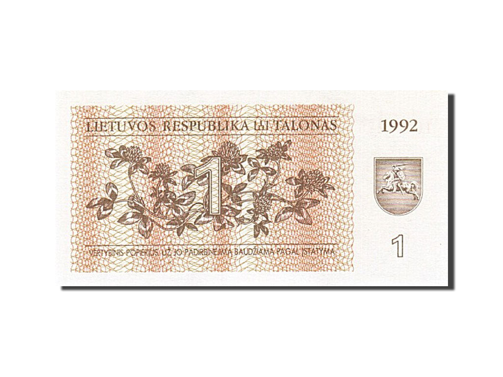 Lithuania, 1 (Talonas), 1992, KM #39, UNC(63), TC 060286