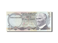 Banknote, Turkey, 5 Lira, 1968, 1968-01-08, UNC(65-70)