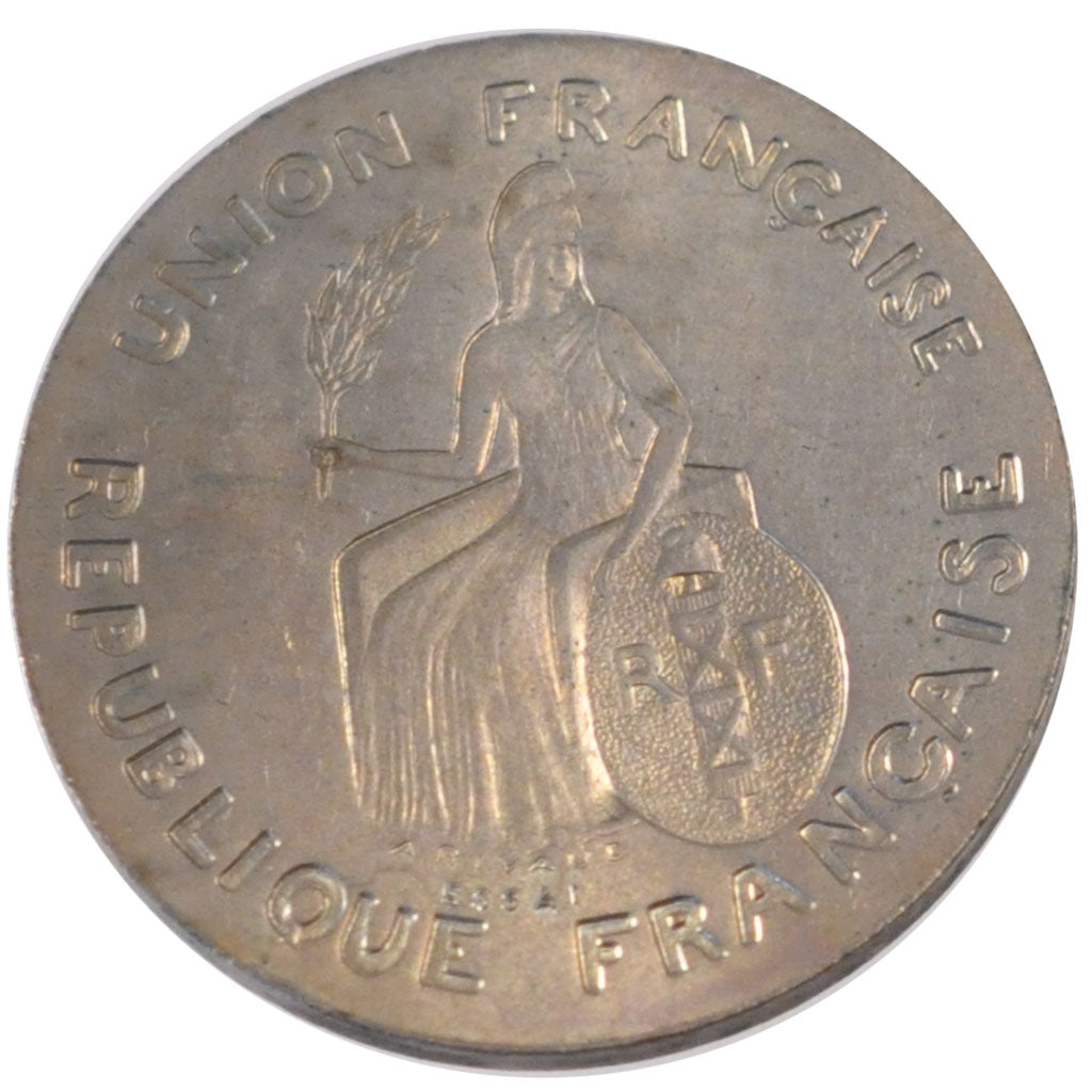 Coin, FRENCH OCEANIA, Franc, 1948, MS(65-70), Bronze-Nickel, Lecompte:7