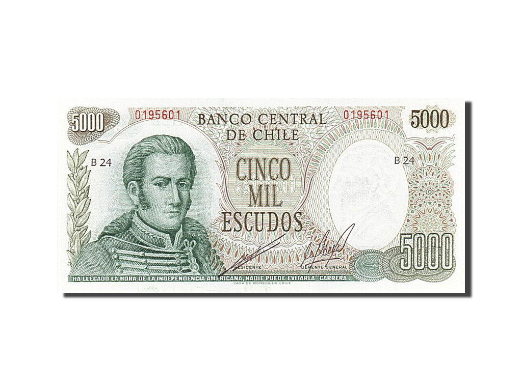 Banconote, Cile, 5000 Escudos, 1967, FDS
