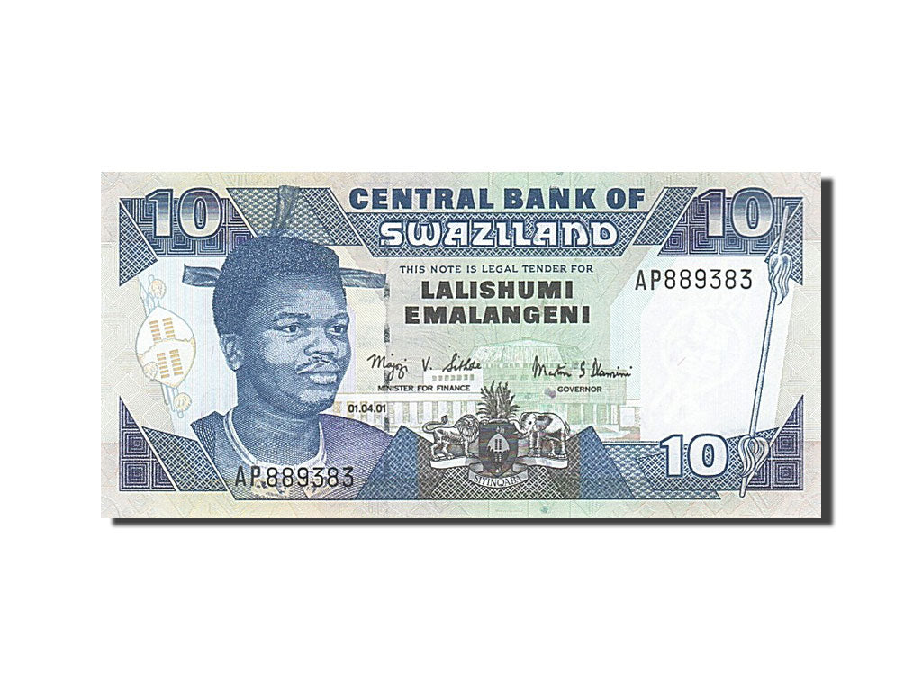 Swaziland, 10 Emalangeni, 2001, KM #29a, 2001-04-01, UNC(65-70), AP 889383
