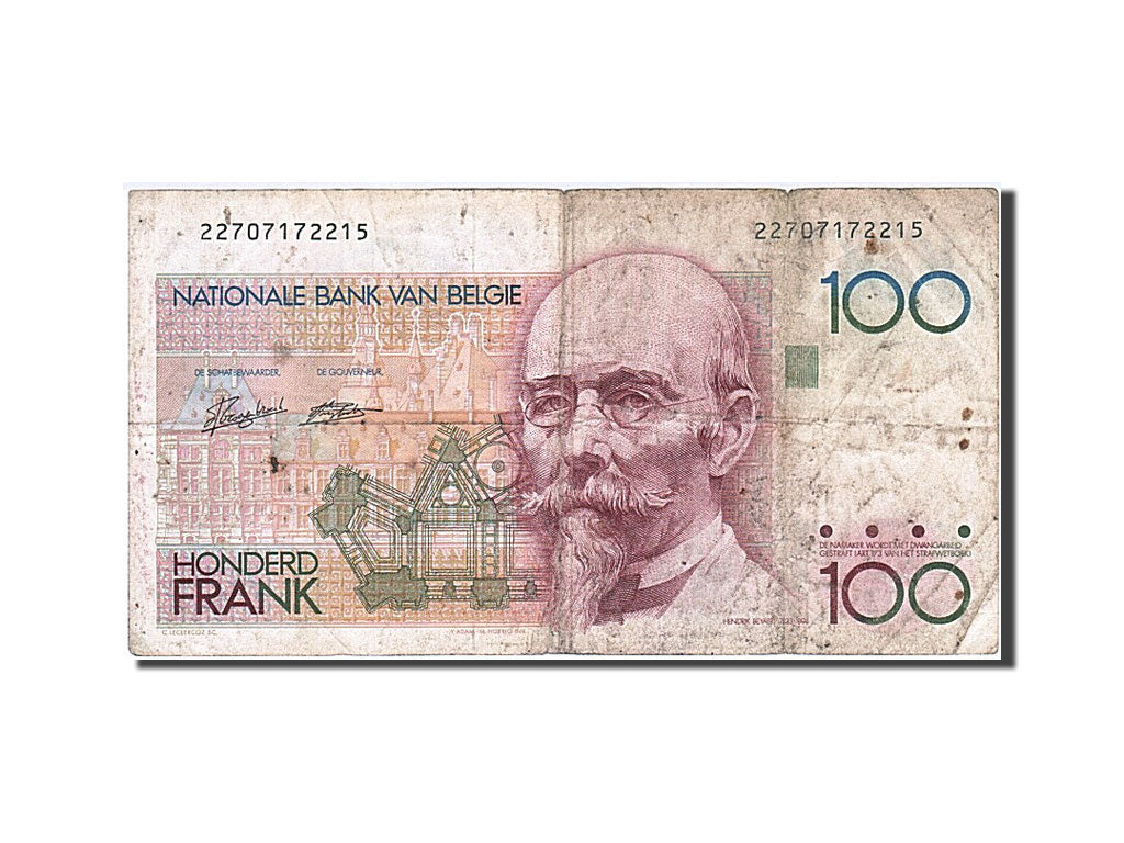 Geldschein, Belgien, 100 Francs, 1982, SGE