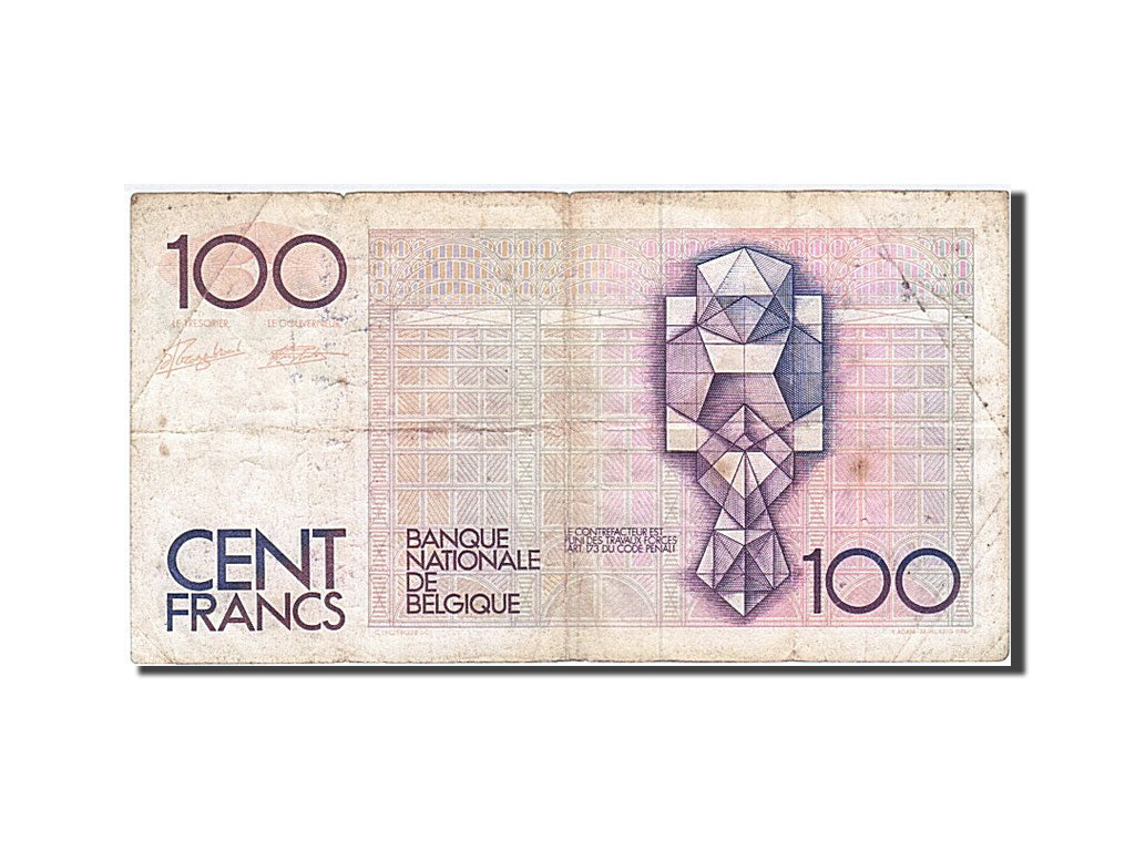 Geldschein, Belgien, 100 Francs, 1982, SGE