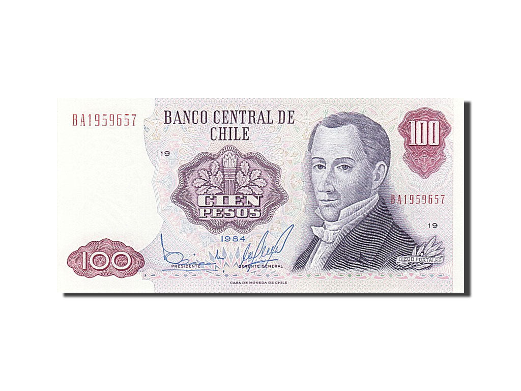 Chile, 100 Pesos, 1984, KM #152b, UNC(63), BA 1959657