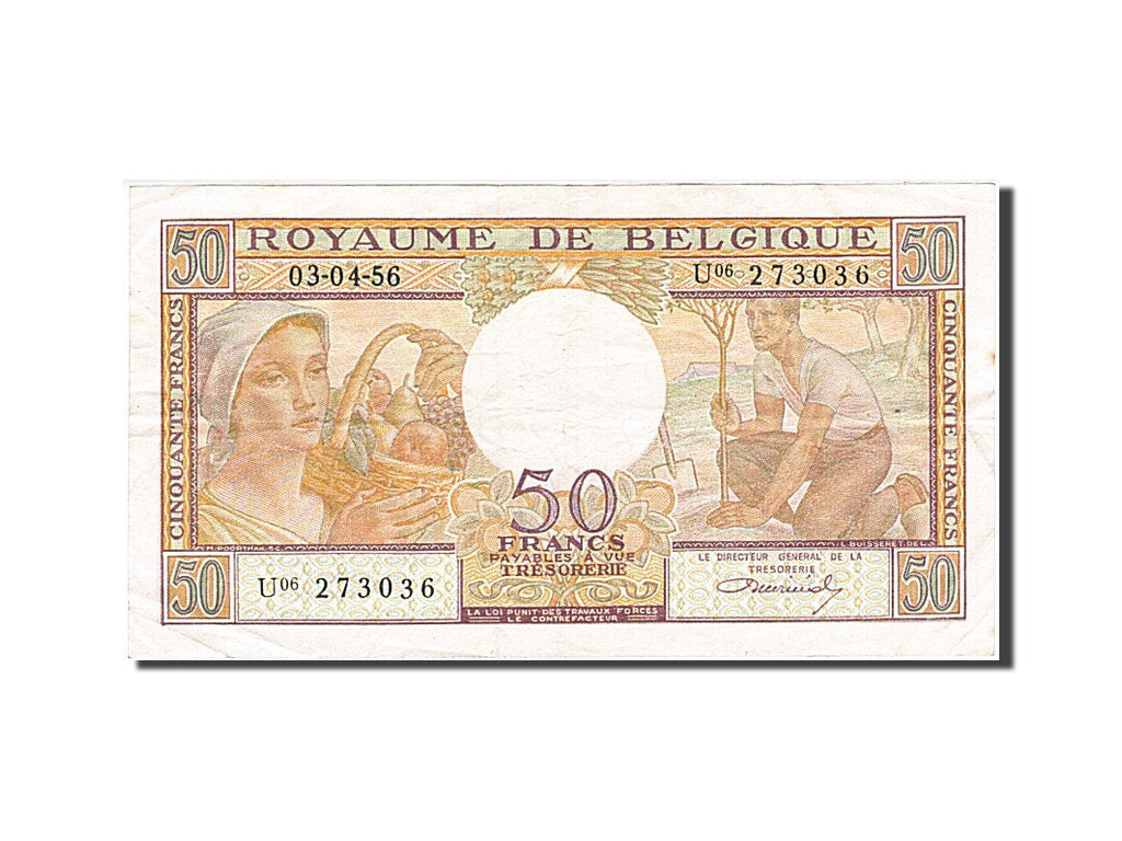 Belgique, 50 Francs, type 1948-1950