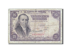 Spain, 25 Pesetas, 1946, KM #130a, 1946-02-19, VG(8-10), I 01848576