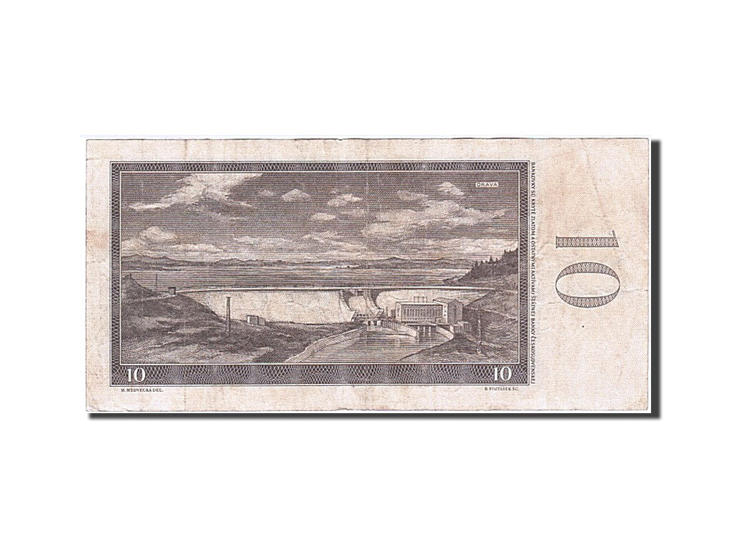 Billet, Tchécoslovaquie, 10 Korun, 1960, B