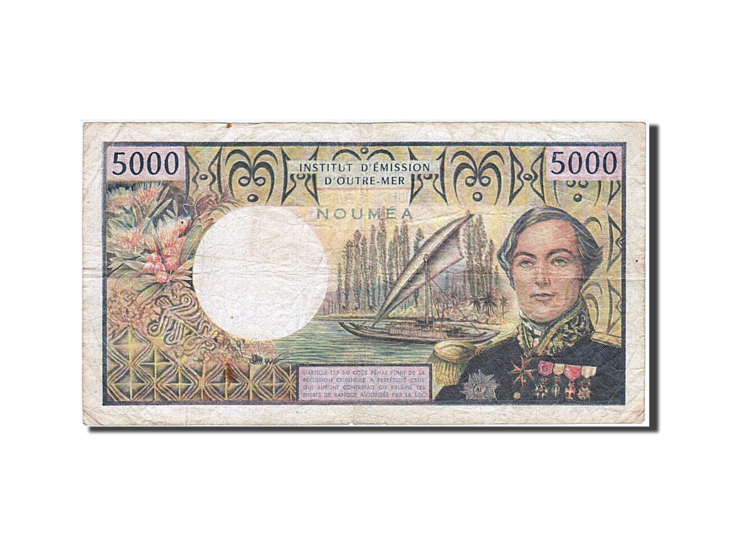 Banknote, French Pacific Territories, 5000 Francs, 1996, VF(20-25)
