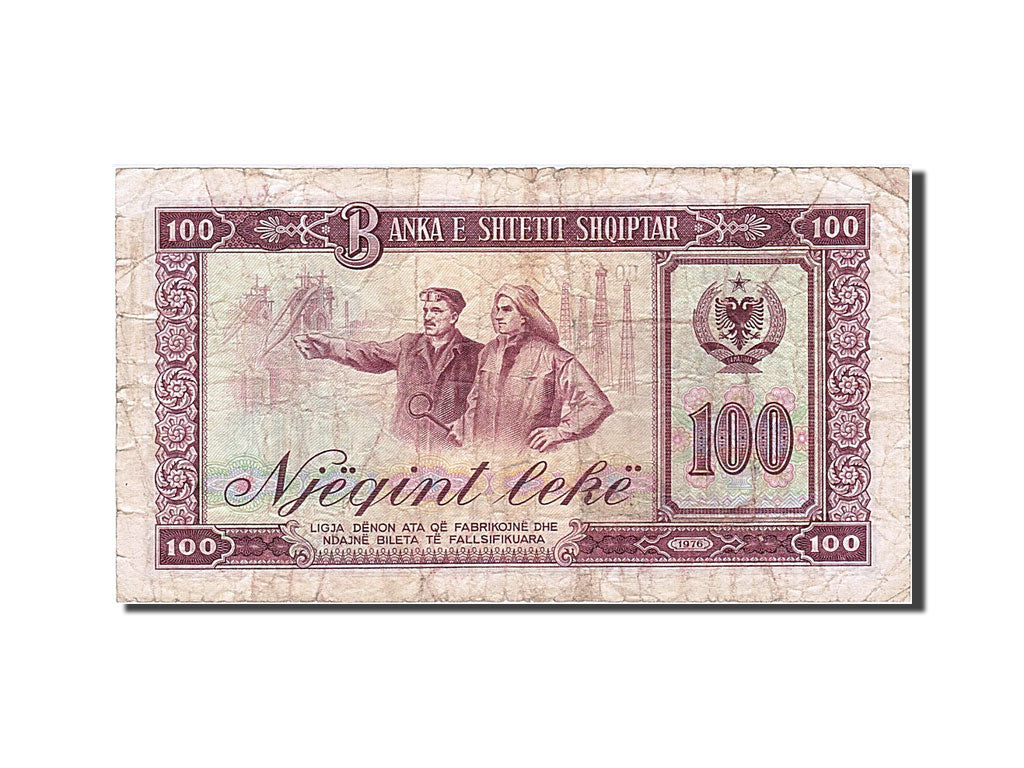 Albania, 100 Lekë, 1964, KM #39a, VG(8-10), UQ 733297