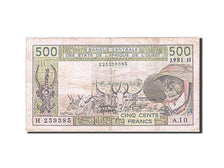 West African States, 500 Francs, 1988, KM #106Ai, VF(30-35), H 239385