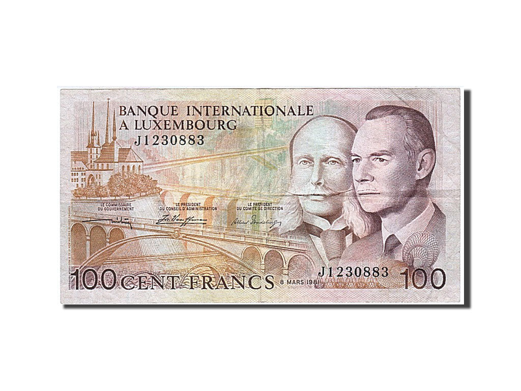 Luxembourg, 100 Francs, 1981, KM #14A, 1981-03-08, VF(20-25), J1230883