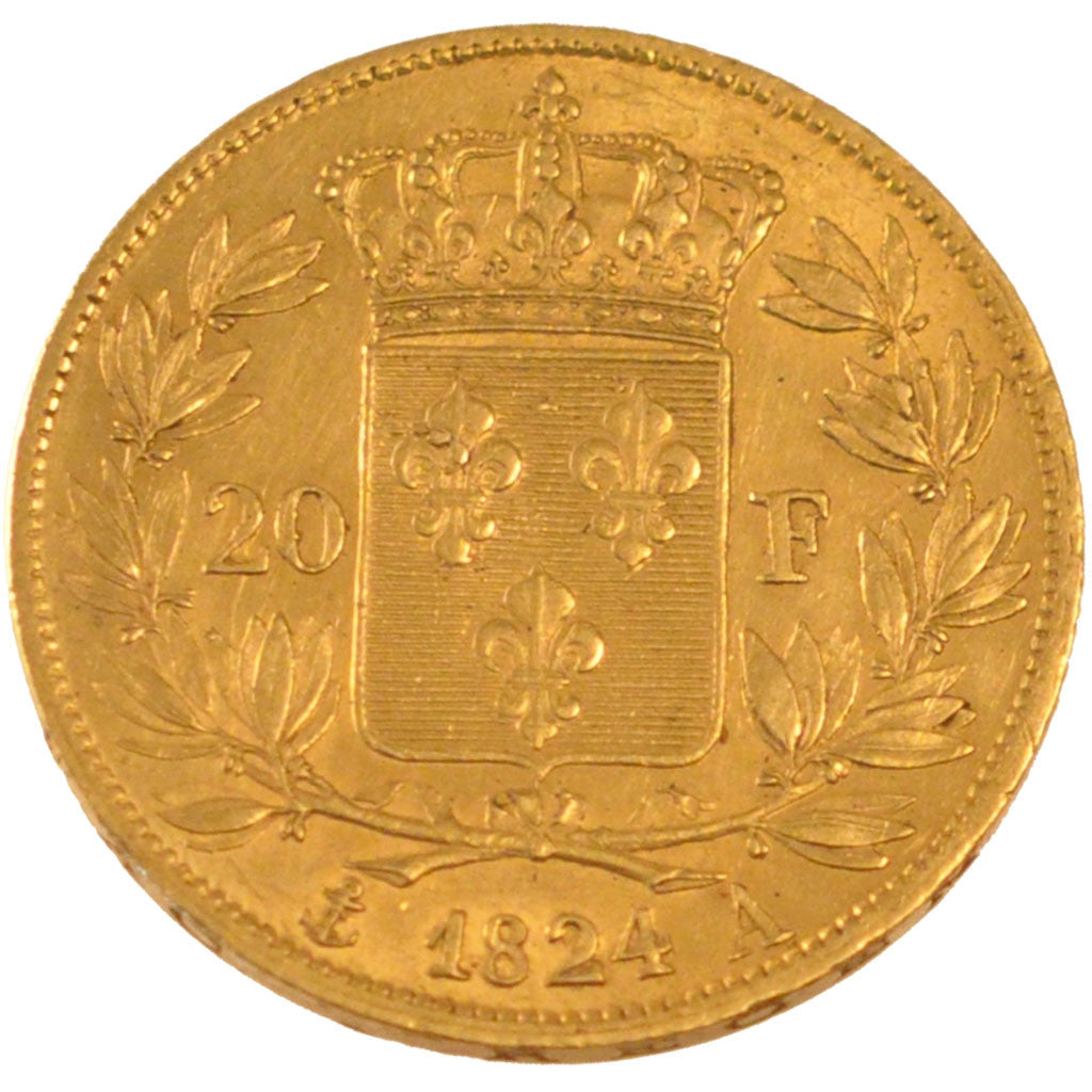 Louis XVIII, 20 Francs or buste nu