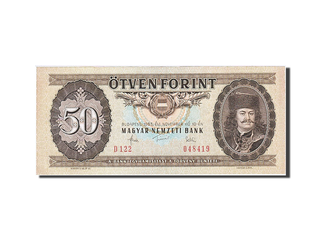 Hungary, 50 Forint, 1983, KM #170f, 1983-11-10, UNC(60-62), D122 048419