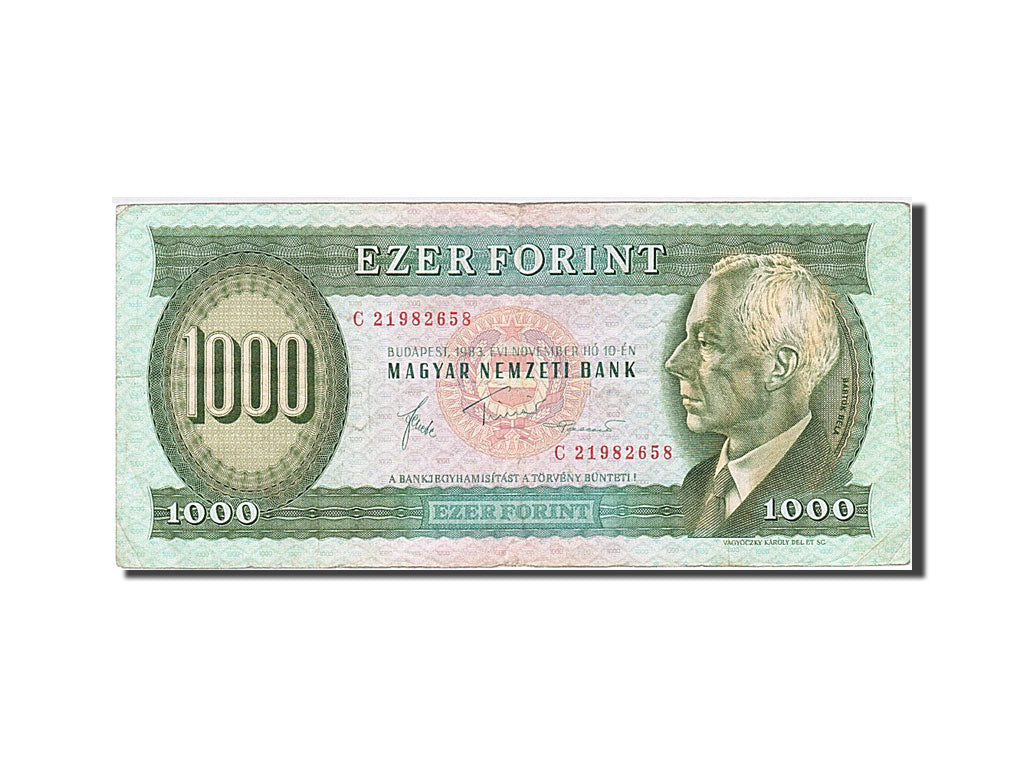 Hungary, 1000 Forint, 1983, KM #173b, 1983-11-10, VF(20-25), C 21982658