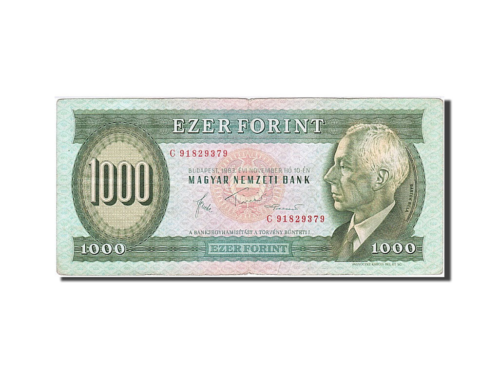 Hungary, 1000 Forint, 1983, KM #173b, 1983-11-10, VG(8-10), C 91829379