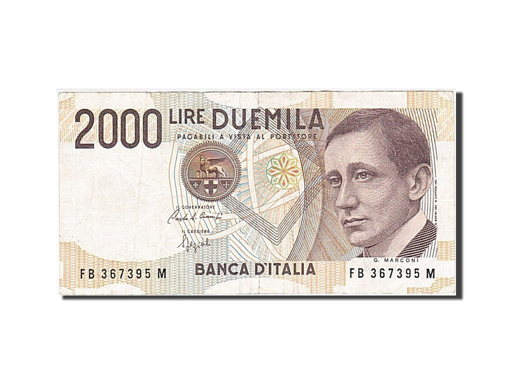 Banknote, Italy, 2000 Lire, 1990, 1990-10-03, EF(40-45)