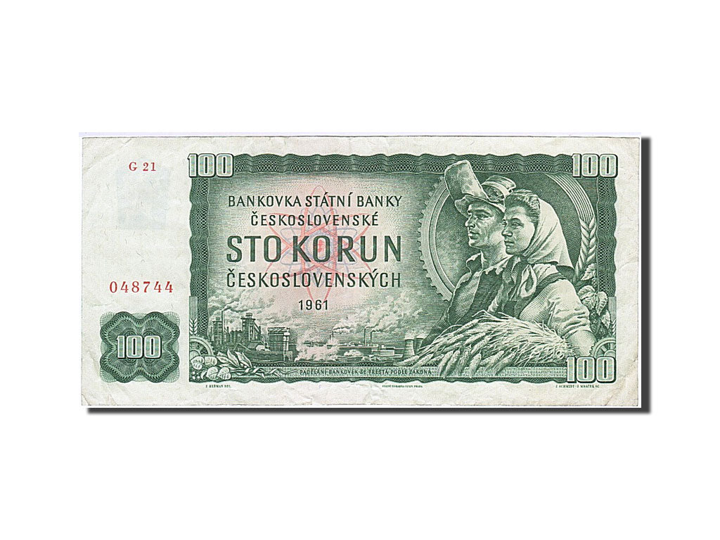 Czechoslovakia, 100 Korun, 1961, KM #91c, VF(20-25), G21 048744