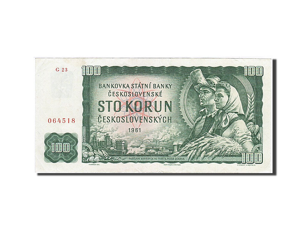 Banknote, Czechoslovakia, 100 Korun, 1961, AU(55-58)
