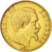 FRANCE, Napoléon III, 50 Francs, 1855, Paris, KM #785.1, EF(40-45), Gold, Gadour