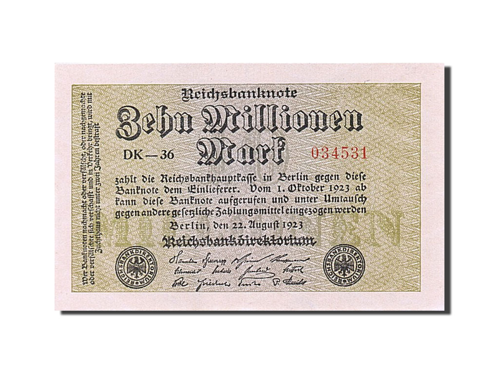 Banknote, Germany, 10 Millionen Mark, 1923, 1923-08-22, UNC(65-70)