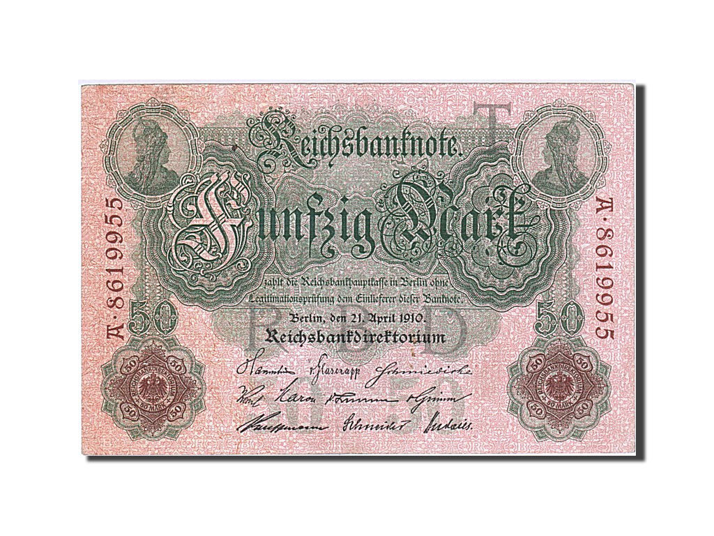 Banknote, Germany, 50 Mark, 1910, 1910-04-21, AU(50-53)