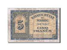Morocco, 5 Francs, 1944, KM #24, 1944-03-01, VF(20-25), 24476847