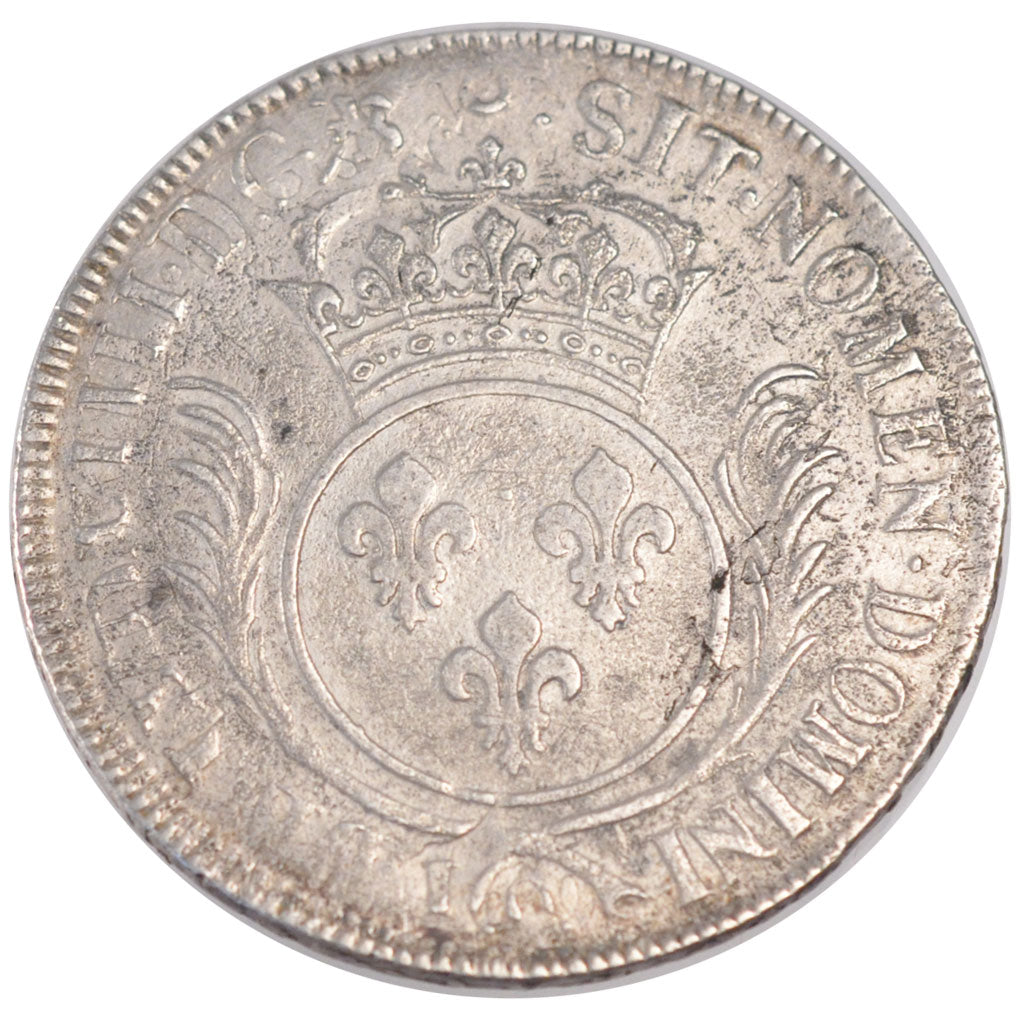 FRANCE, Écu aux palmes, ECU, 1693, Rennes, KM #298.24, VF(20-25), Silver, ...