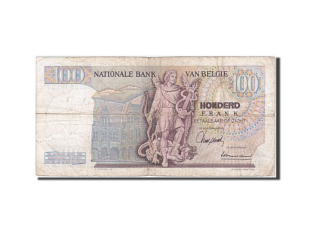 Banknote, Belgium, 100 Francs, 1966, 1966-12-20, VG(8-10)