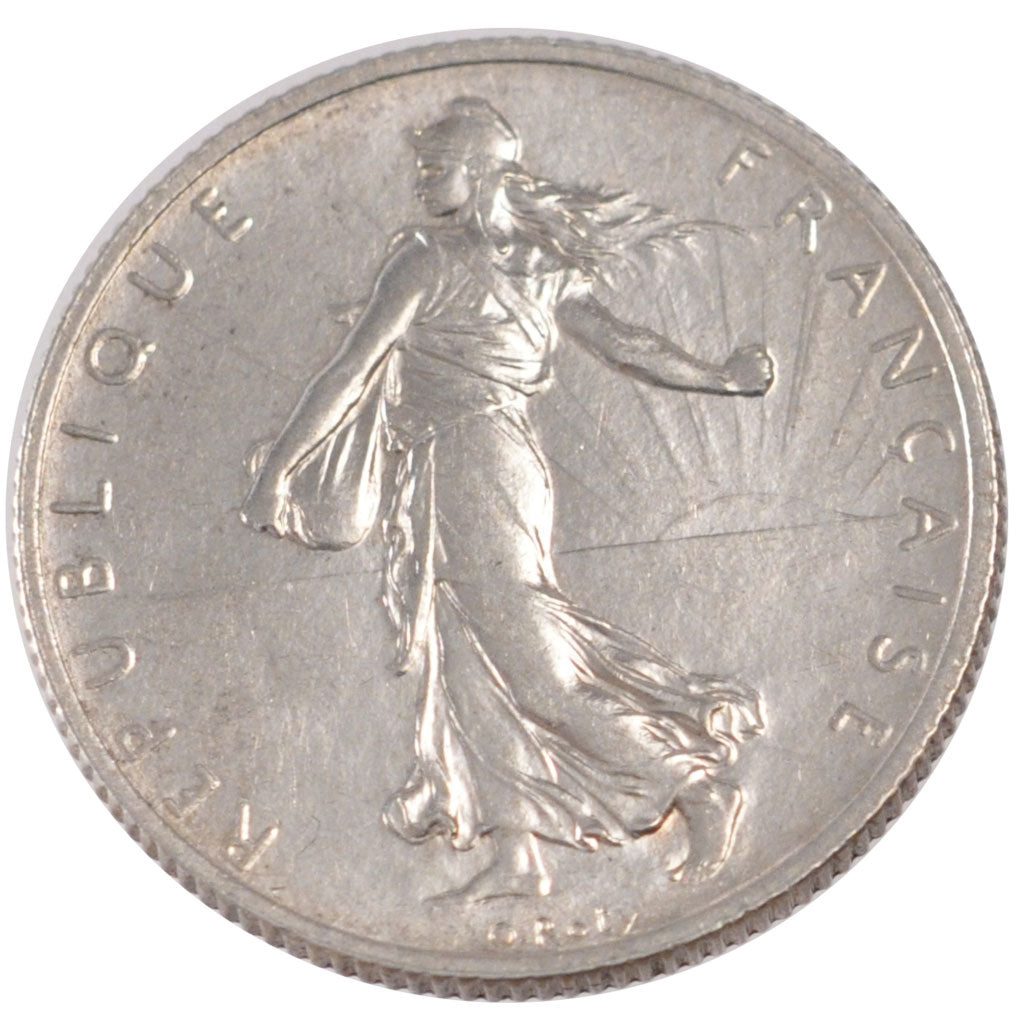 FRANCE, Semeuse, 2 Francs, 1919, Paris, KM #845.1, MS(60-62), Silver, 27,...