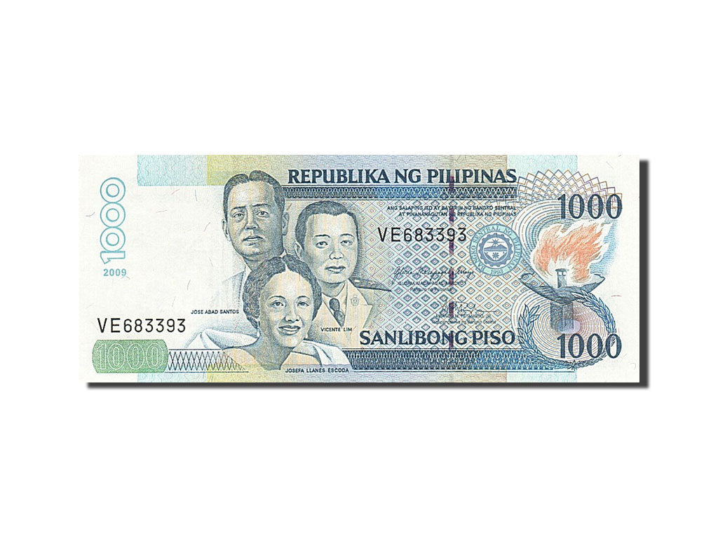 Banknote, Philippines, 1000 Piso, 2009, 2009, KM:197b, UNC(63)