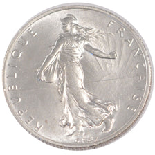 FRANCE, Semeuse, 2 Francs, 1919, Paris, KM #845.1, MS(60-62), Silver, 27,...