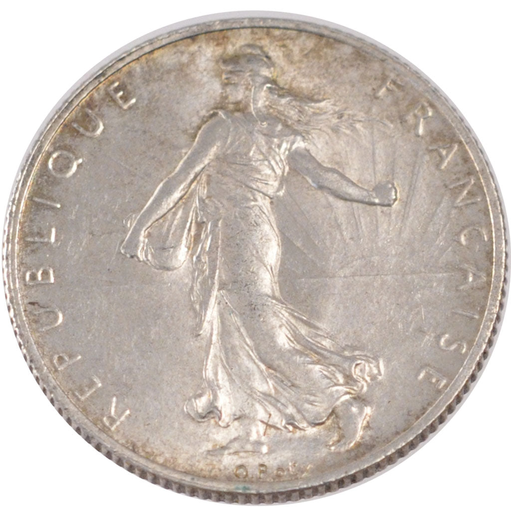 FRANCE, Semeuse, 2 Francs, 1920, Paris, KM #845.1, AU(55-58), Silver, 27,...
