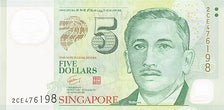 Billet, Singapour, 5 Dollars, 1999, NEUF