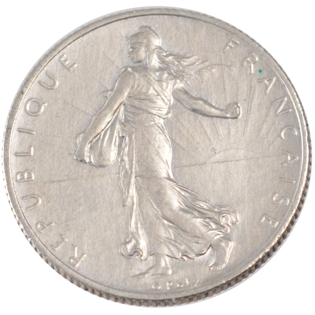 FRANCE, Semeuse, 2 Francs, 1920, Paris, KM #845.1, MS(60-62), Silver, 27,...