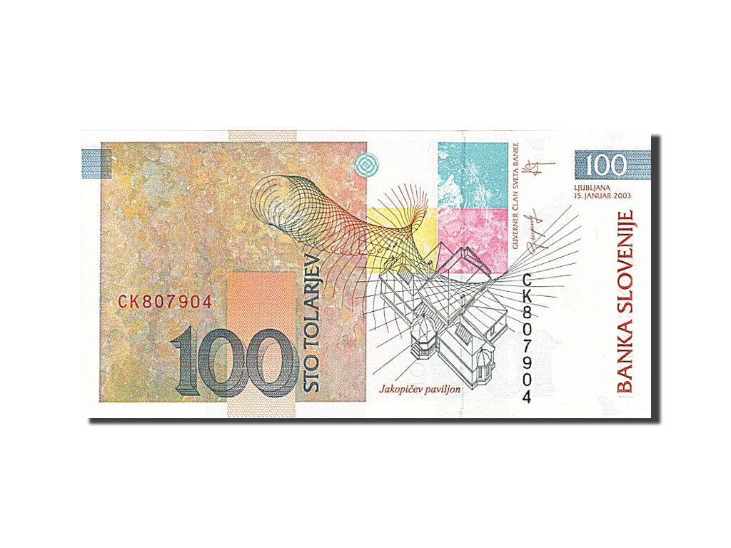 Slovenia, 100 Tolarjev, 2003, KM #31a, 2003-01-15, UNC(65-70), CK 807904