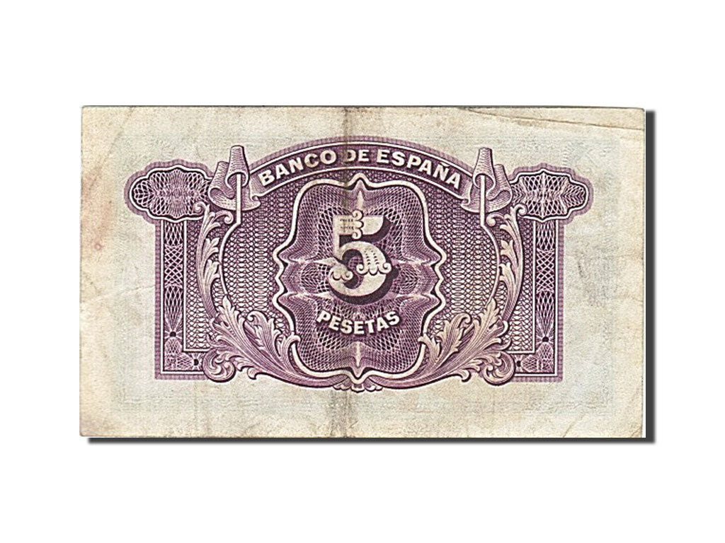 Spain, 5 Pesetas, 1935, KM #85a, VF(20-25), C 9685635