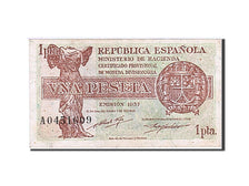 Spain, 1 Peseta, 1937, KM #94, AU(50-53), A0451609