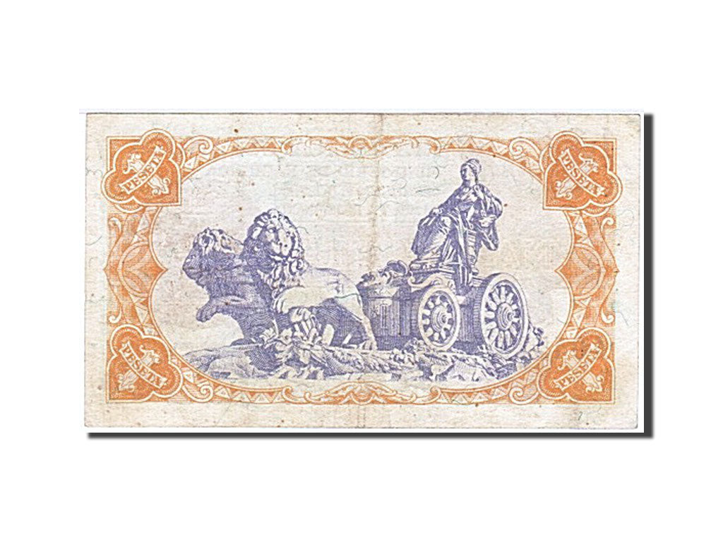 Spain, 1 Peseta, 1937, KM #94, AU(50-53), A0451609