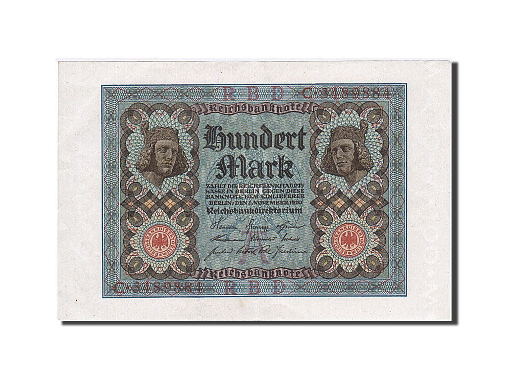 Geldschein, Deutschland, 100 Mark, 1920, 1920-11-01, VZ