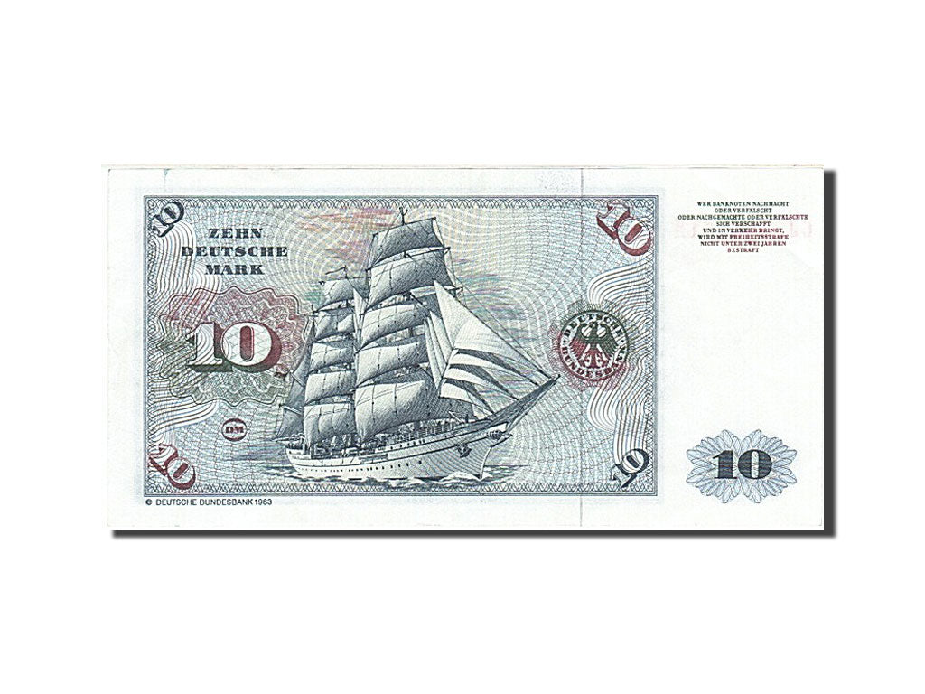 Billet, République fédérale allemande, 10 Deutsche Mark, 1980, 1980-01-02